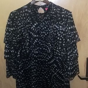 WAS. $118  CATHERINE MALANDRINO 10 HIGH NECK MINI SHIFT DRESS